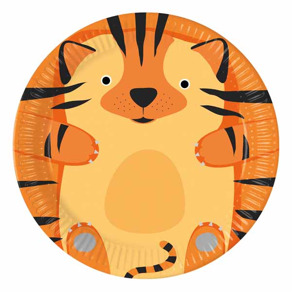 PAPER PLATE 9" 8/PK ZOO 3 ASST