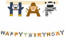 Zoo Happy Birthday Die-Cut Paper Banner