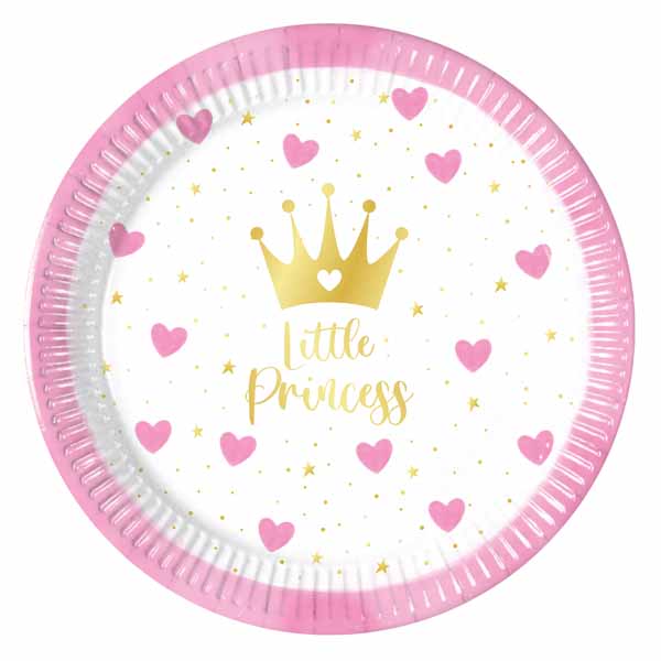 Little Princess 7.6-Inch Paper Plates, 8 Count