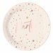 Rose Gold Party 9-Inch Paper Plates, 8 Count