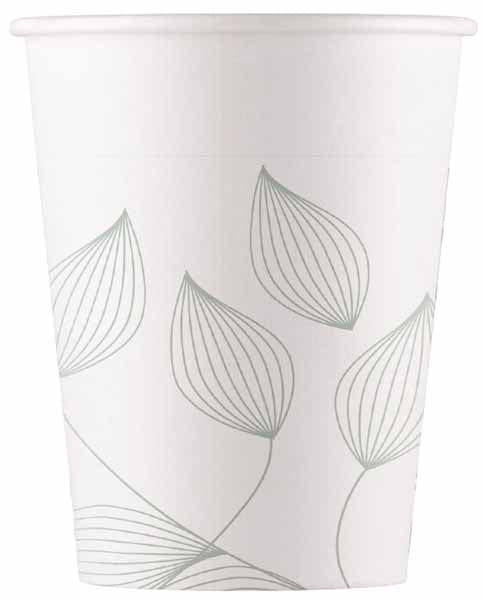 PAPER CUPS 7 OZ 8/PK LEAVES