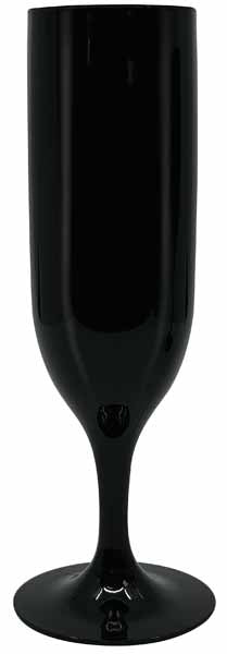 Black Reusable Champagne Glasses, 2 Pack