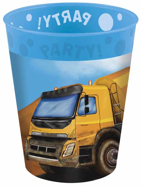 PARTY REUSE CUP 9OZ 4/PK CONSTRUCTION