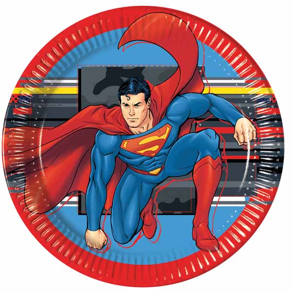 Superman Krypton 9-Inch Paper Plates, 8-Pack
