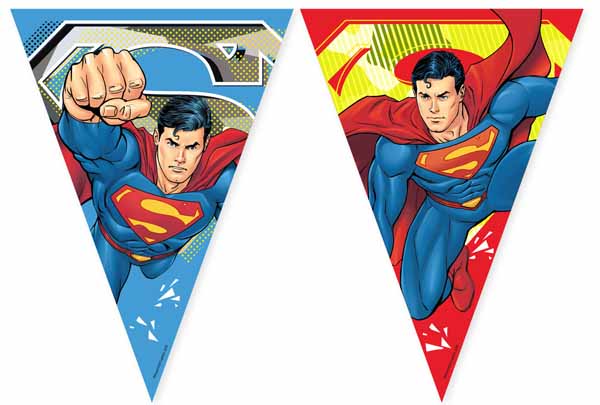 Superman Krypton Paper Flag Banner