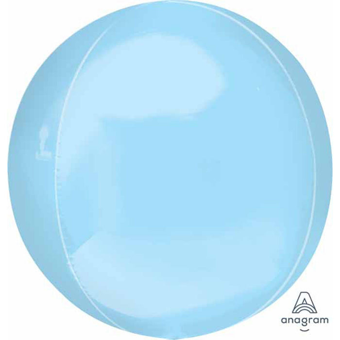 "Pastel Blue Orbz 16-Inch Balloon - Solid Color"