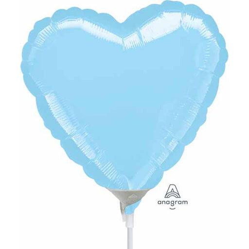 "Pastel Blue Pearl Heart A10 Mylar Balloon"