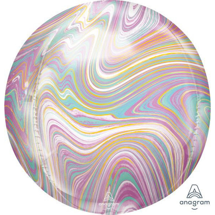 Pastel Marblez Orbz 16" Xl Balloon Package G20