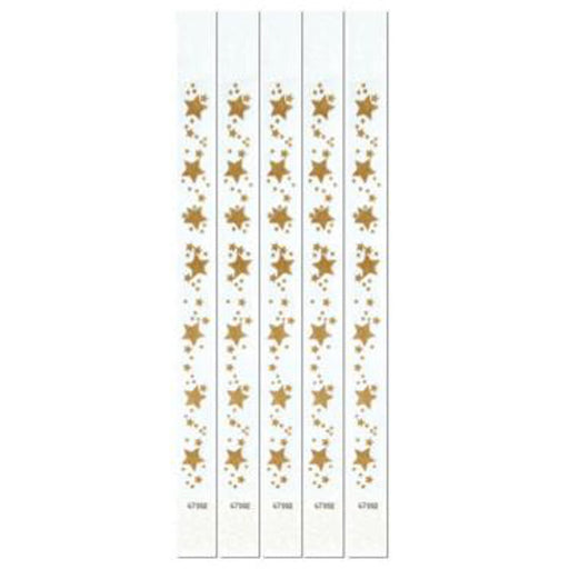 Pattern Wristbands Gold Stars (100/Pkg)