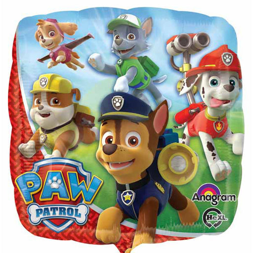Paw Patrol Balloon Package - 18" Square Helium Balloon With 60 Latex Balloons