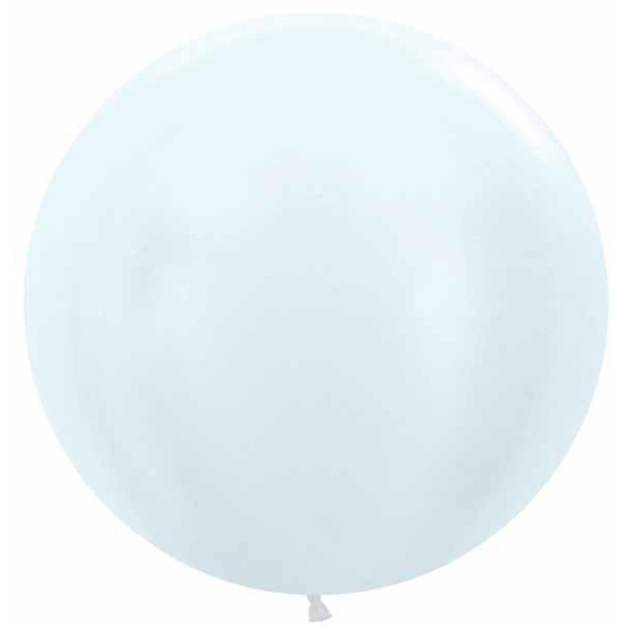 Pearl White 24" Latex Balloons (10 Pack)