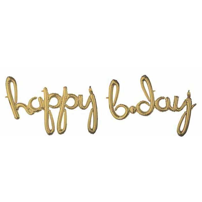 "Personalized Ci:Script Pendant - Happy Bday (White Gold)"