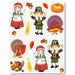 Pilgrim And Turkey Stickers (12/Pk)
