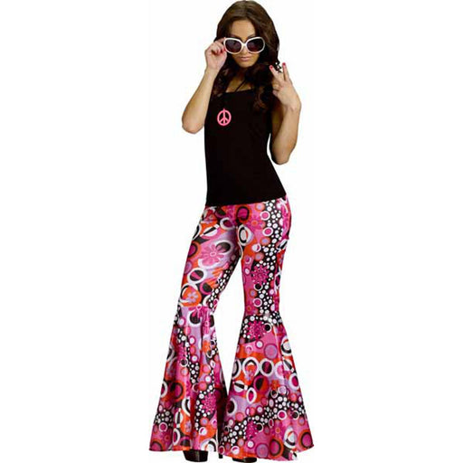 "Pink Groovy Bell Bottoms For Flower Child Fashion"