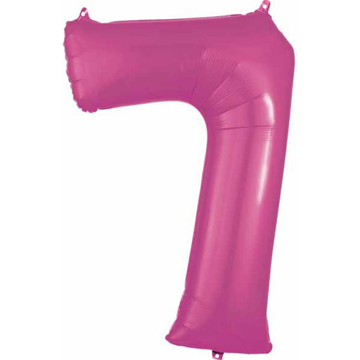 "Pink Number 7 Balloon - 34 Inches Tall"