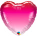 Pink Ombre Heart Balloon Package (18")