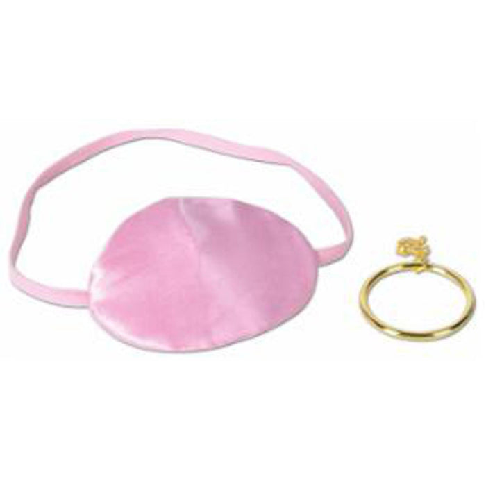"Pink Pirate Eye Patch With Plastic Gold Erin Material"