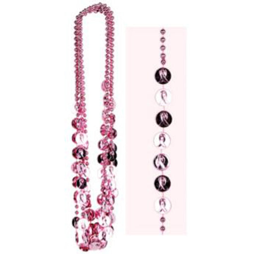Pink Ribbon Beads Set - 3/Cd 33"