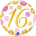 "Pink & Gold Dot 18" Round Balloon Set - Pack Of 16"