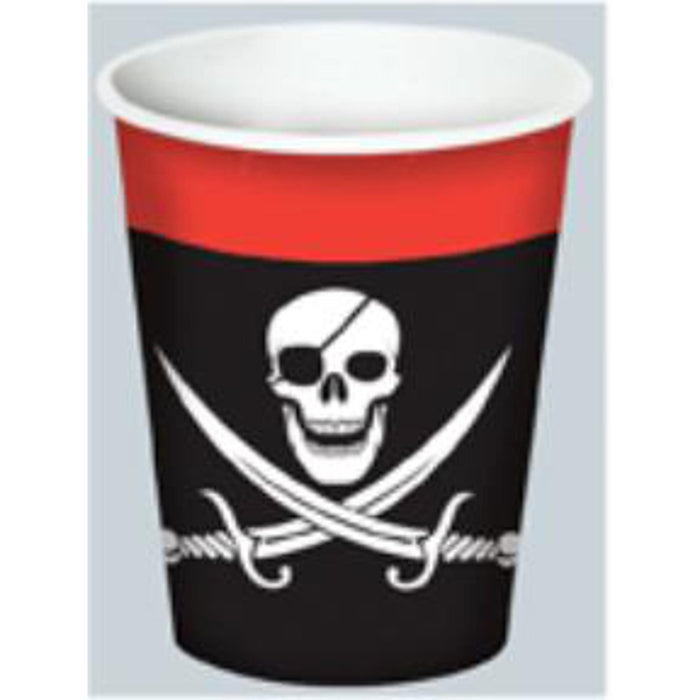 "Pirate Beverage Cups - 8Oz, 8/Pk, Hot & Cold"