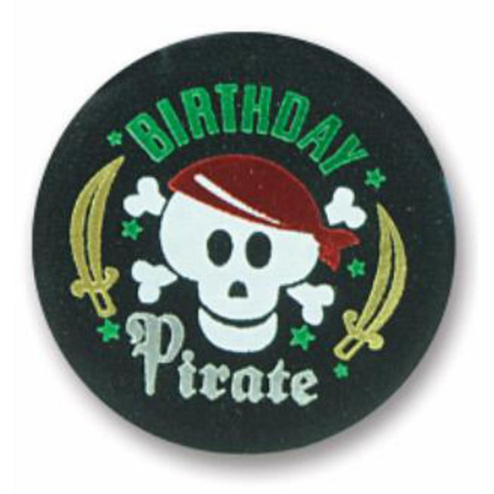 "Pirate Birthday Buttons (Set Of 6)"