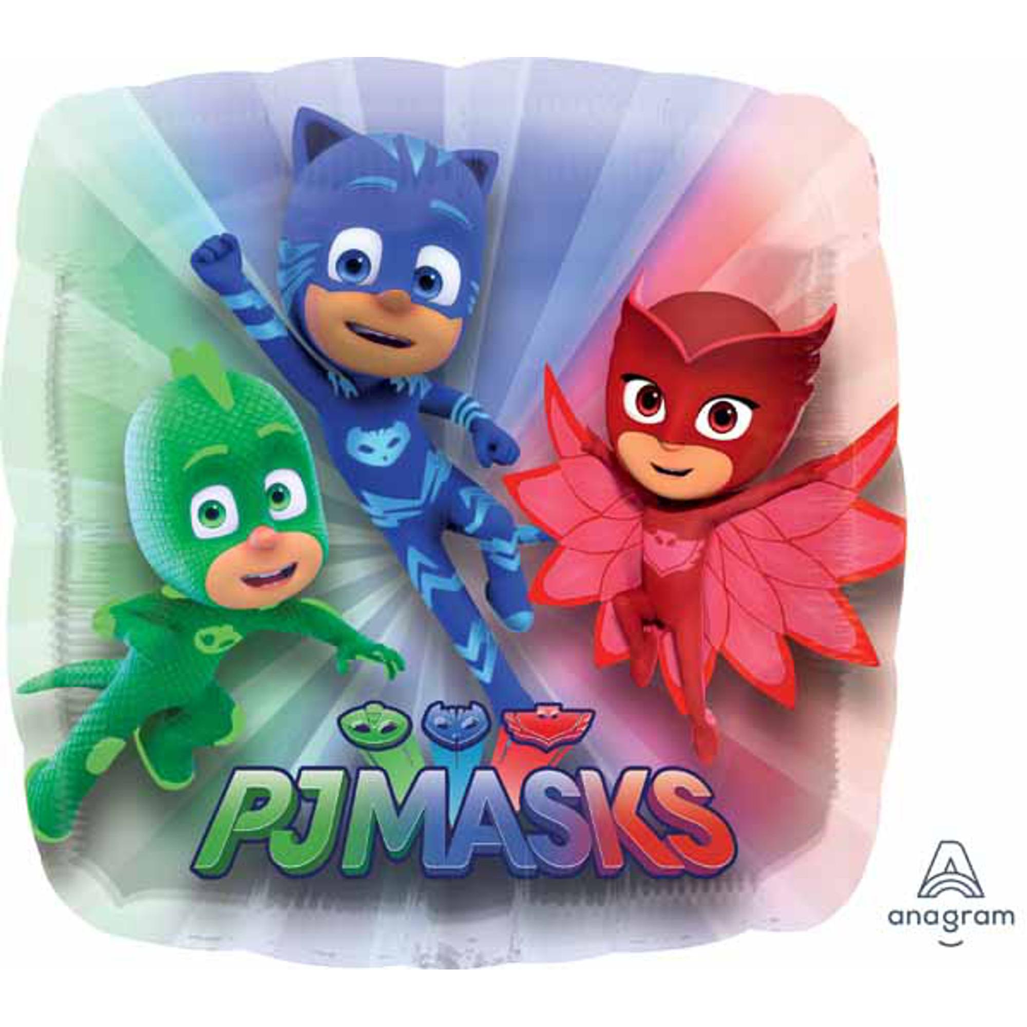 PJ MASKS Birthday Party Decorations Kit - 17pc Scene Setter & Photo Booth Backdrop