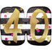 Pk/Gd Milestone 40 25" Holo Shp Signage Pkg.