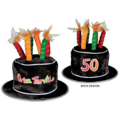Milestone Celebration Plush '50' Over The Hill Cake Hat (1/Pk)