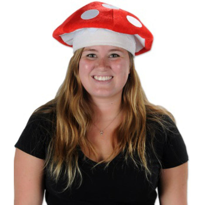"Plush Mushroom Hat - Fun And Cozy Headwear (1/Pack)"