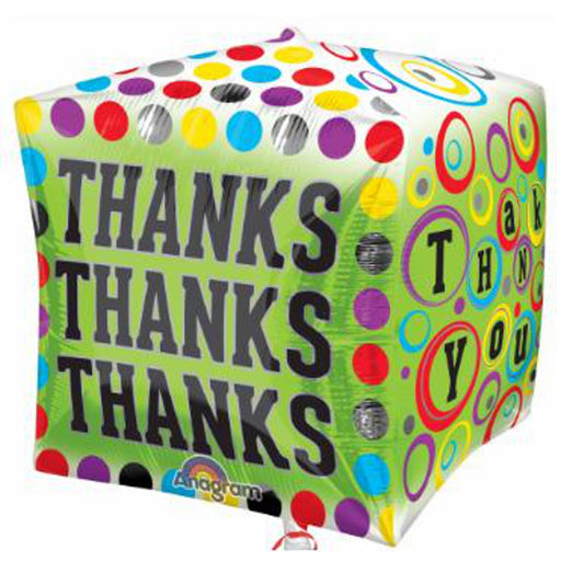 Polka-Dotty Thanks Cubez Balloon - G20 Pkg