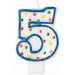 Polka Dots Candle Number 5 - 12 Pack