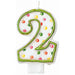 Polka Dots Candle Number 2 - Pack Of 12