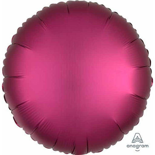 "Pomegranate Satin Luxe Tablecloth & Napkin Set - 18" Round"