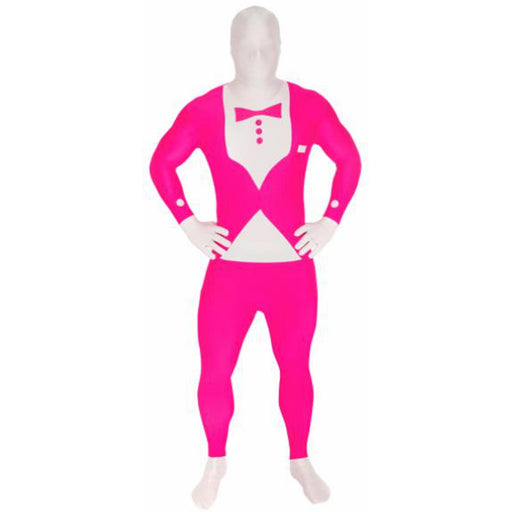 Premium Glow Tux Pink Morphsuit - Xlrg Size