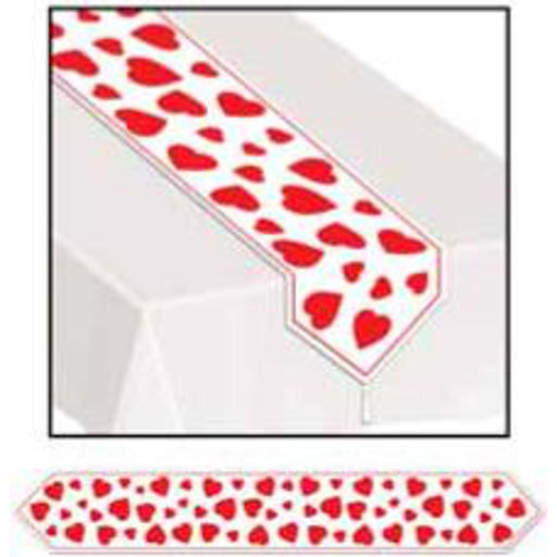 "Printed Heart Table Runner - Charming Addition To Your Dining Table"
