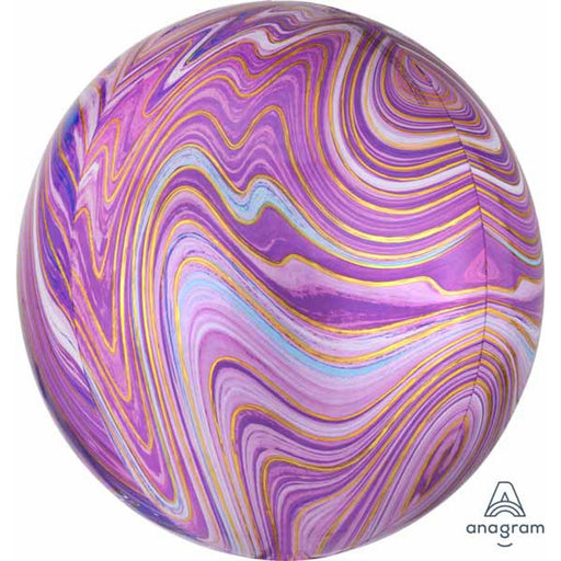 Purple Marblez Orbz Xl Balloon With G30 Helium Tank.