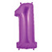 Purple Megaloon #1 Balloon - 40" Shape Pkg