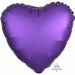 Purple Royal Satin Luxe Heart-Shaped Pillowcase.