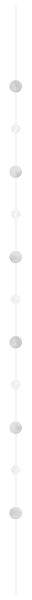 White and Silver Balloon Fun Strings, 6 ft