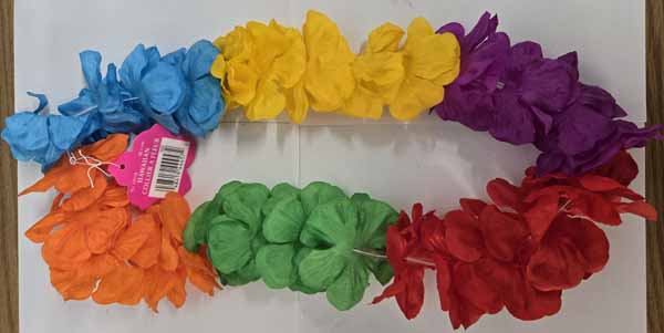 Tropical Flowers 15-Inch Silk Lei