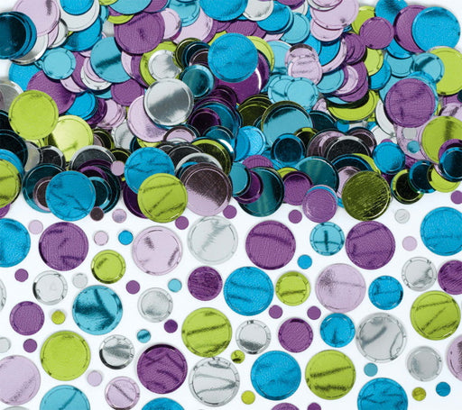 Pastel Multicolor Metallic Dot Confetti, 2.5 oz