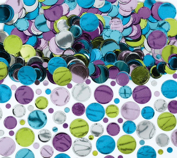 Pastel Multicolor Metallic Dot Confetti, 2.5 oz
