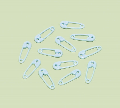 Blue Safety Pin Baby Shower Decorations, 24 Pack