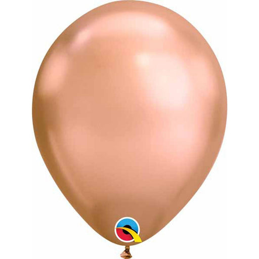 Qualatex 11" Chrome Rose Gold Latex Balloons (100/Pk)