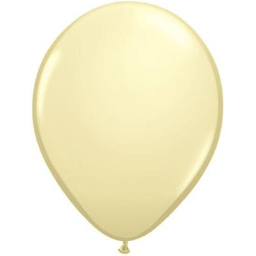 Qualatex 11" Ivory Silk Latex Balloons (100/Bag)