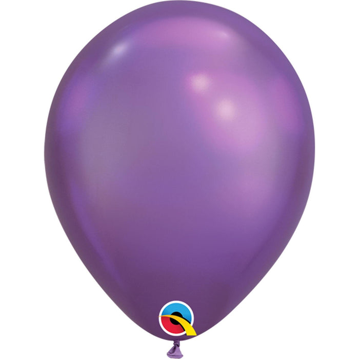 Qualatex 11" Chrome Purple Latex Balloons (100/Pk)