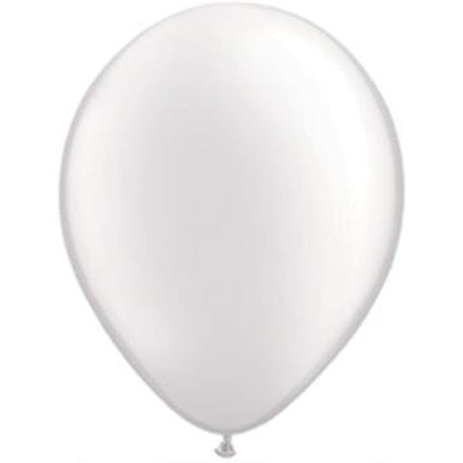 Qualatex 5" Pearl White Latex Balloons (100/Pk)
