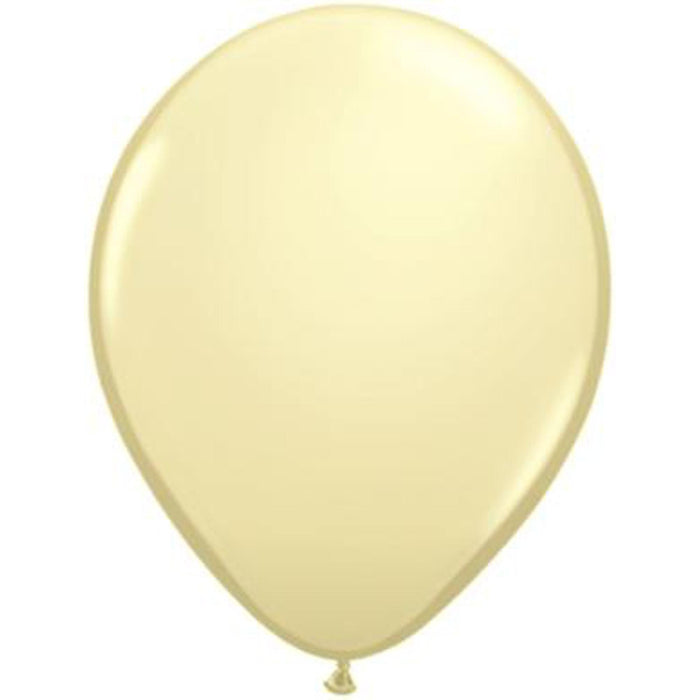 Qualatex 5" Ivory Silk Latex Balloons (100/Pk)