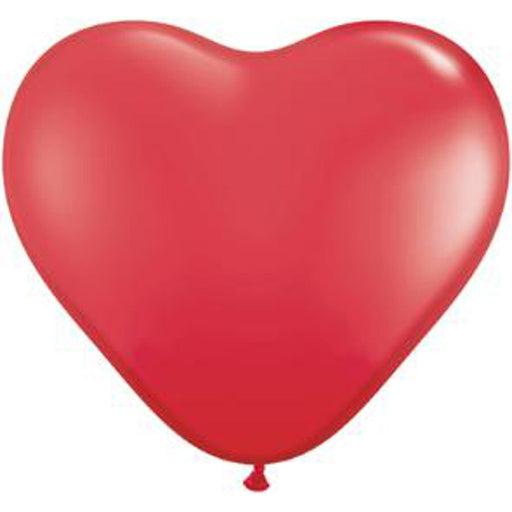 Qualatex 6" Red Heart Latex Balloon (100/Pk)