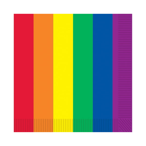 Rainbow 2-Ply Lunch Napkins, 16 Pack